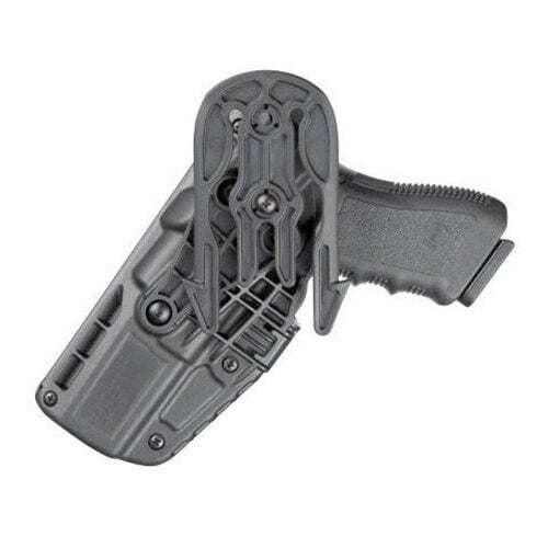 Safariland Tactical MOLLE Adapter TMA Black or Flat Dark Earth holster mount for secure gear attachment. Shown on a holster